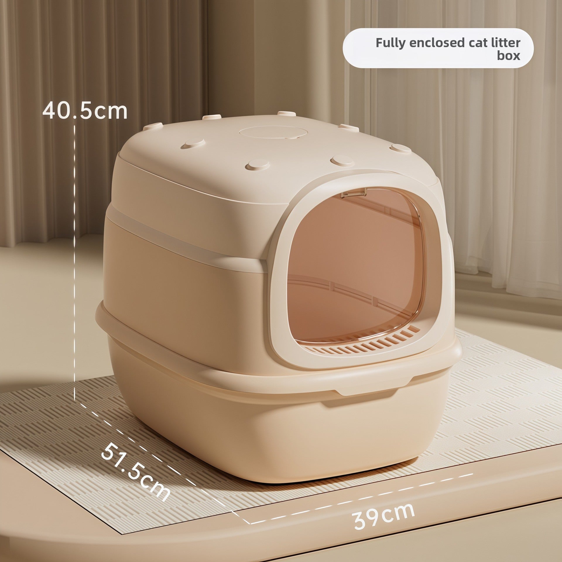 Fully Enclosed Cat Litter Box with UV Sterilization
