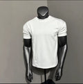 Mens Slim Fit Patchwork Cotton T-Shirt