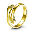 Adjustable Geometric Embrace Ring
