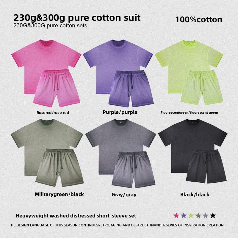 Men's Cotton T-Shirt and Shorts Set