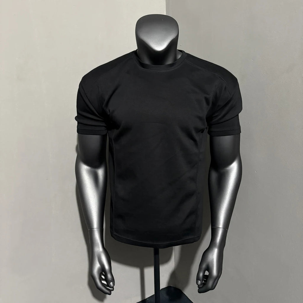 Mens Slim Fit Patchwork Cotton T-Shirt